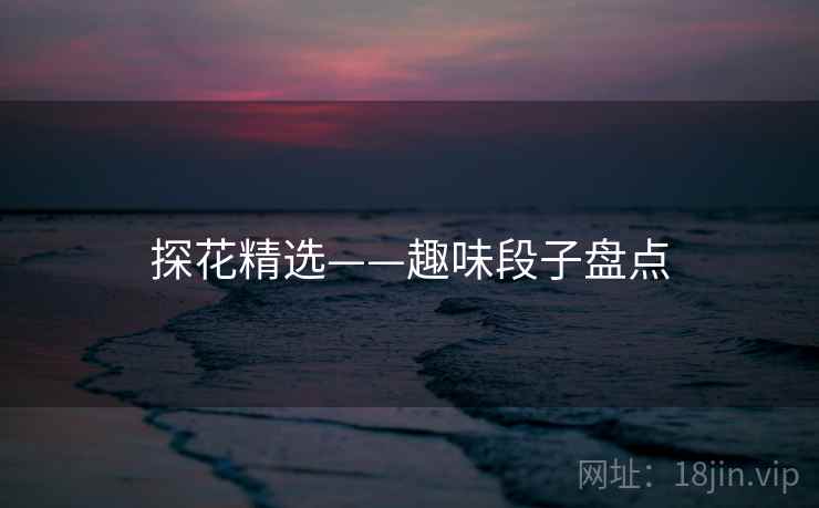 探花精选——趣味段子盘点