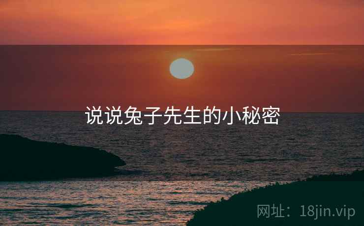 说说兔子先生的小秘密  第1张