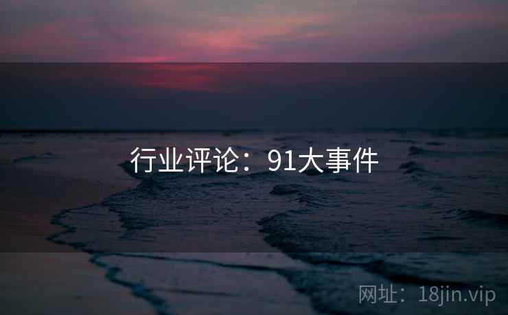 行业评论:91大事件