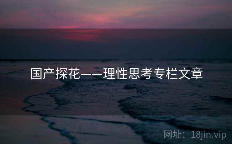 国产探花——理性思考专栏文章